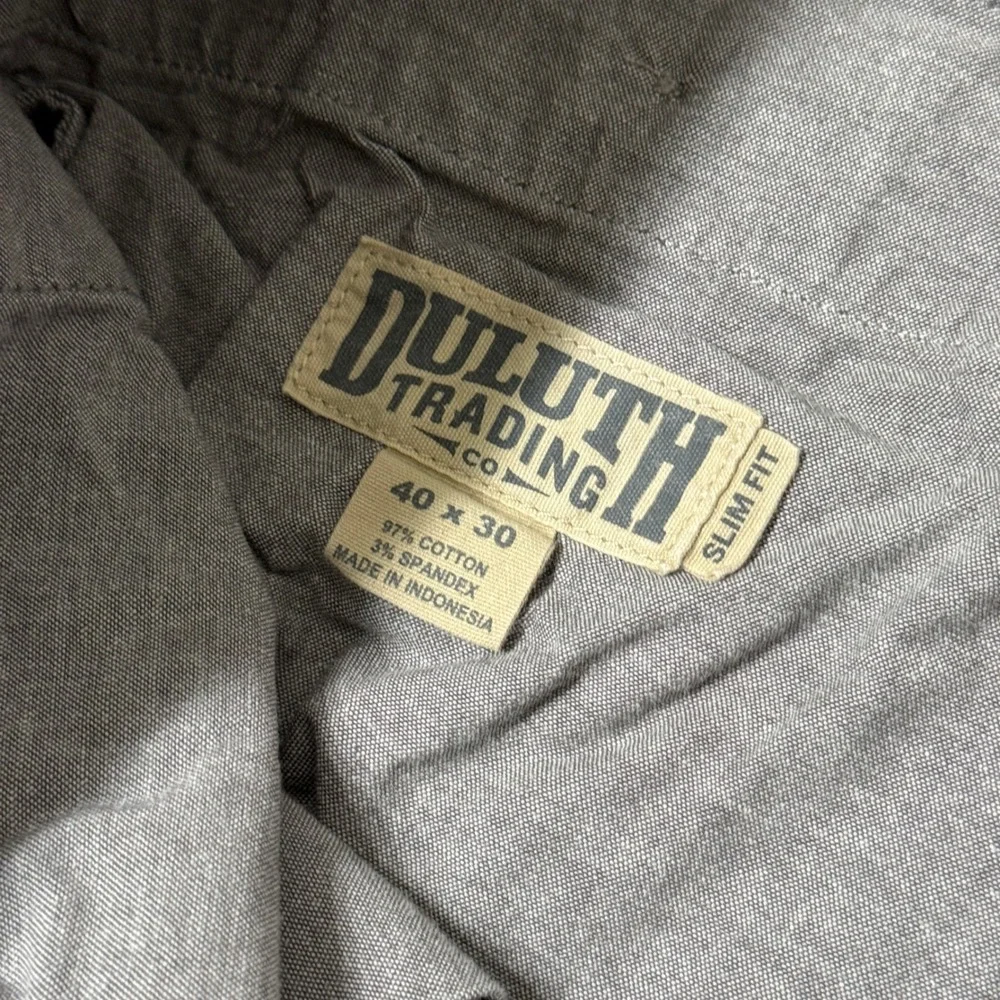 Duluth Trading Flex Ballroom‎ Khakis Pants Mens 40x30 Slim Fit Stretch Work